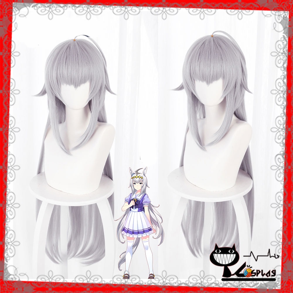 [Sẵn] Wig/tóc giả Oguri - Uma Musume: Pretty Derby màu trắng xám [Miu Cosplay]