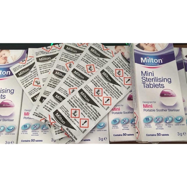 (Lẻ bằng sỉ) Viên tiệt trùng Milton chính hãng Anh