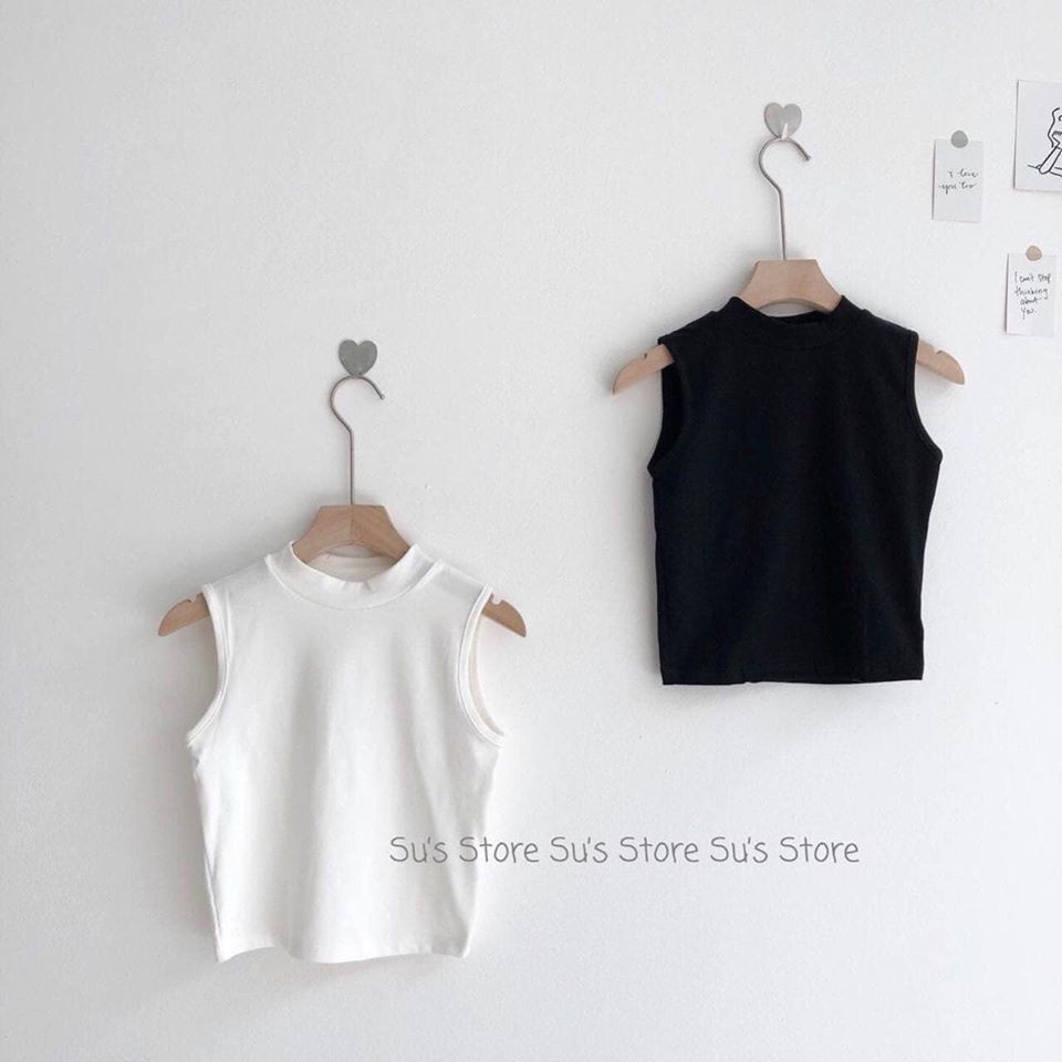 Áo croptop nữ Choobe sát nách ba lỗ thun không tay kiểu ôm body tank top vải cotton co giãn tốt