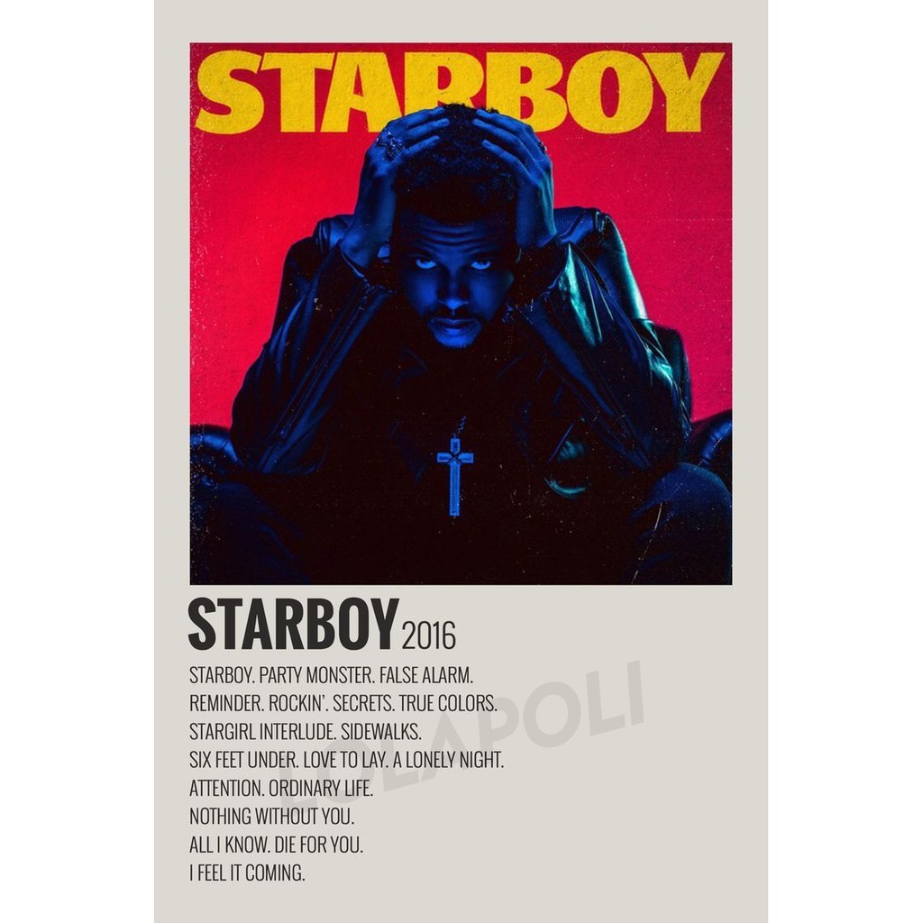 Tấm áp phích in hình Starboy Album - The Weeknd