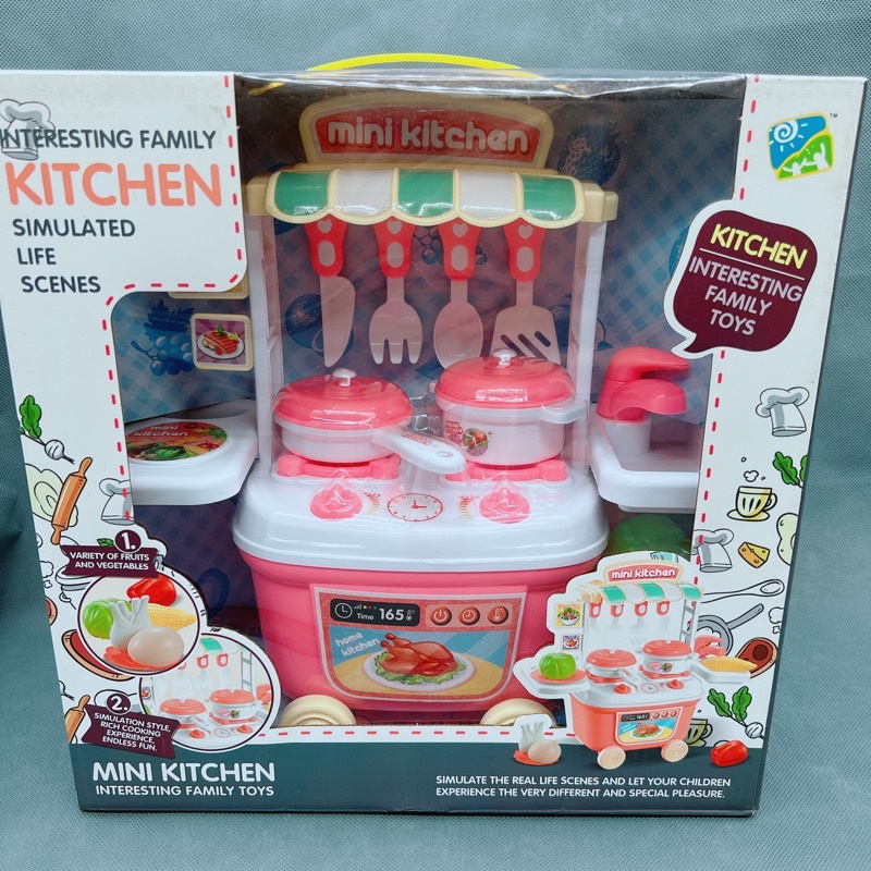 Kệ bếp hồng nấu ăn đồ chơi cho bé (mẫu mới hồng 0185)
