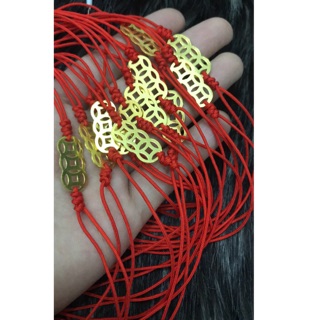 Sỉ vòng tay tết chỉ đỏ kim tiền bạc xi vàng