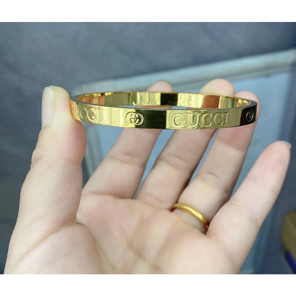 Vòng Tay Khắc Logo Bản To Titan Ko Đen TT 4324