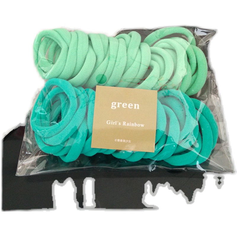 Set 50 Dây Buộc Tóc Cao Su Không Đường May Màu Sắc Phong Cách Hàn Quốc 2022