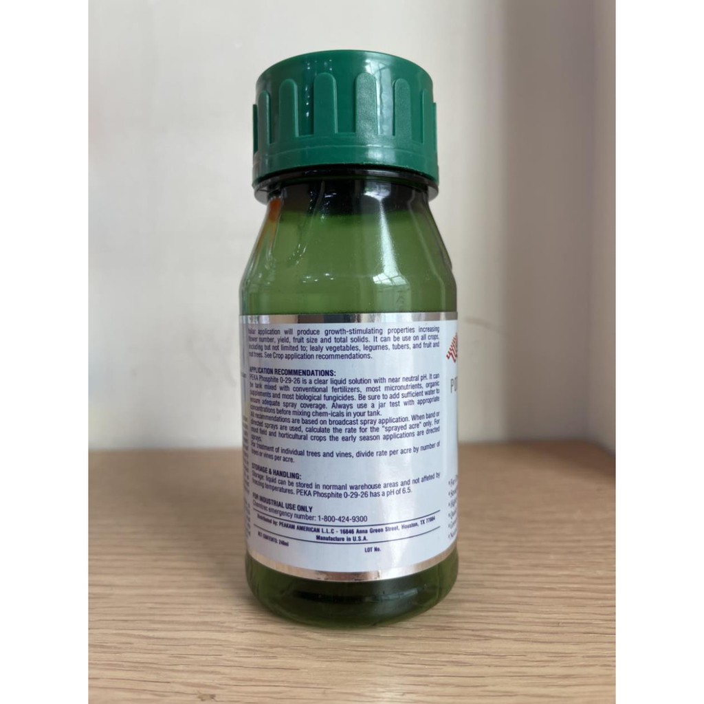 Siêu lân kali PK Posstasium phosphite 0-29-26 nhập từ Mỹ chai 250ml{agri fos} - tạo mầm phân hóa mầm hoa cực mạnh