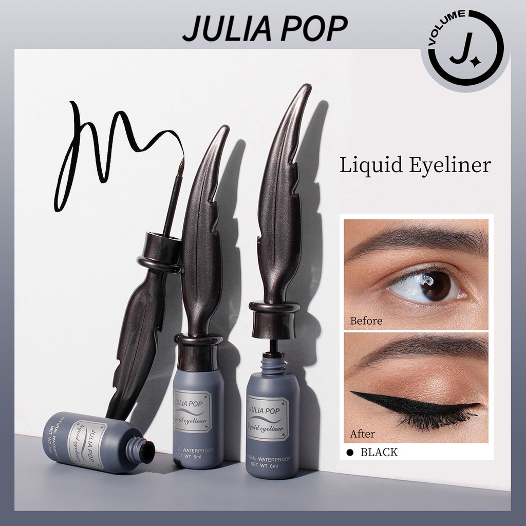 Bút Kẻ Mắt Dạng Lỏng Juliapop Chống Nước Nhanh Khô Chống Mồ Hôi Lâu Phai Thiết Kế Hình Lông Vũ