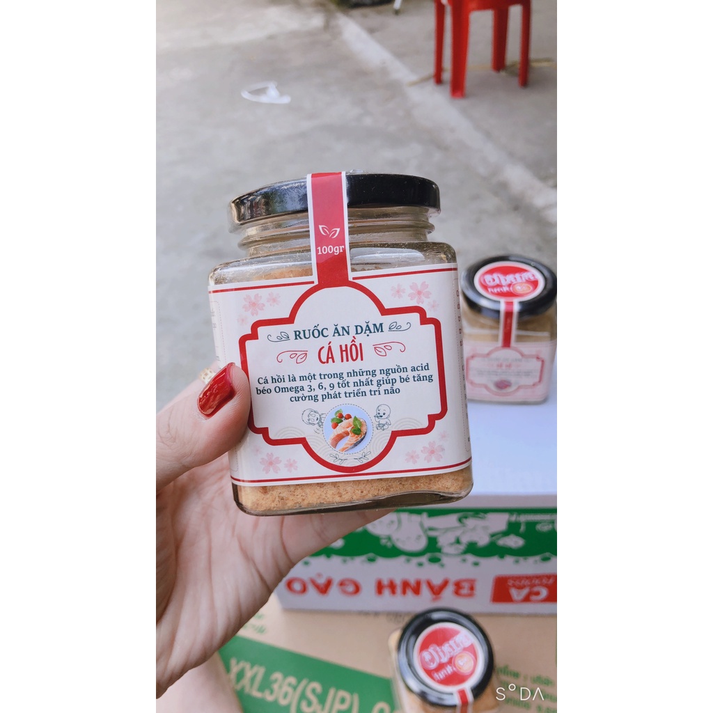 Ruốc cá hồi ohara ăn dặm cho bé từ 6 tháng hộp 100gr