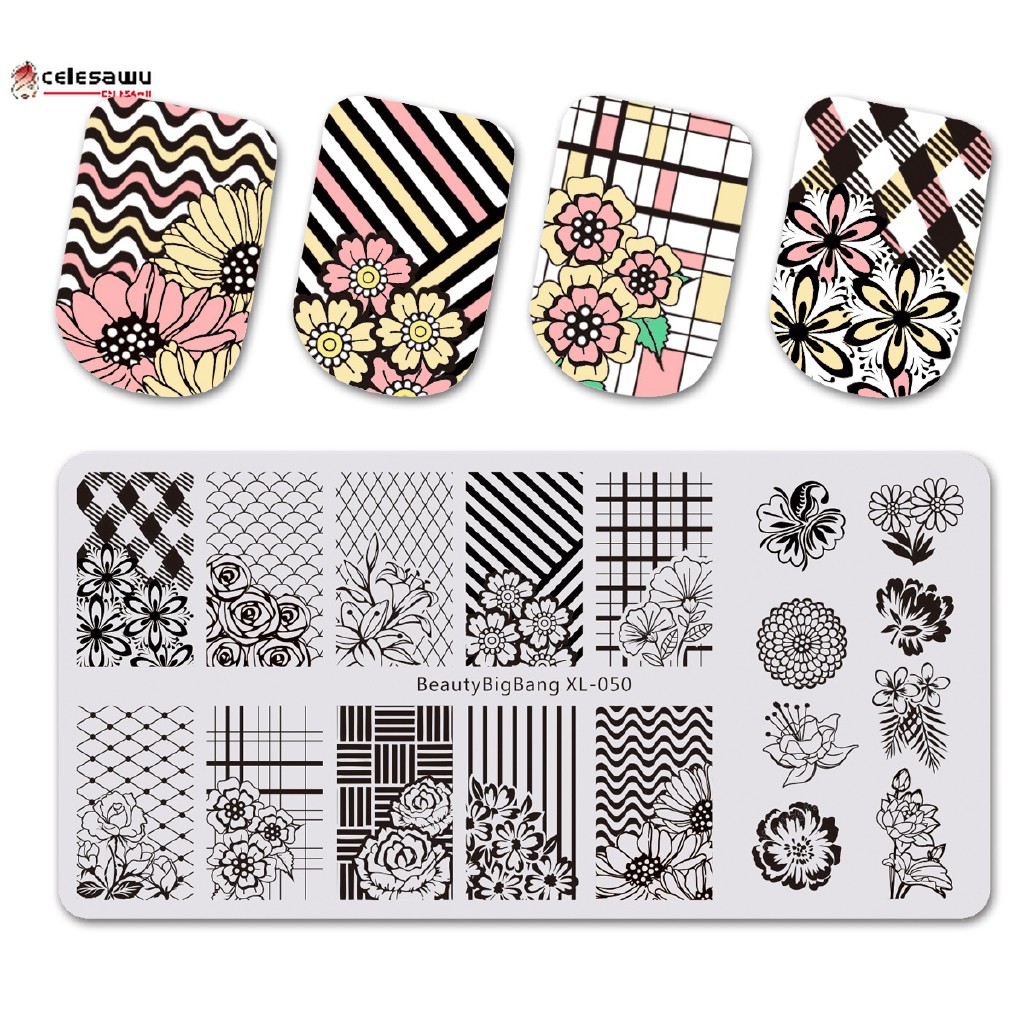 [Hàng mới về] Khuôn dập họa tiết trang trí móng tay nghệ thuật chuyên dụng chất lượng cao
