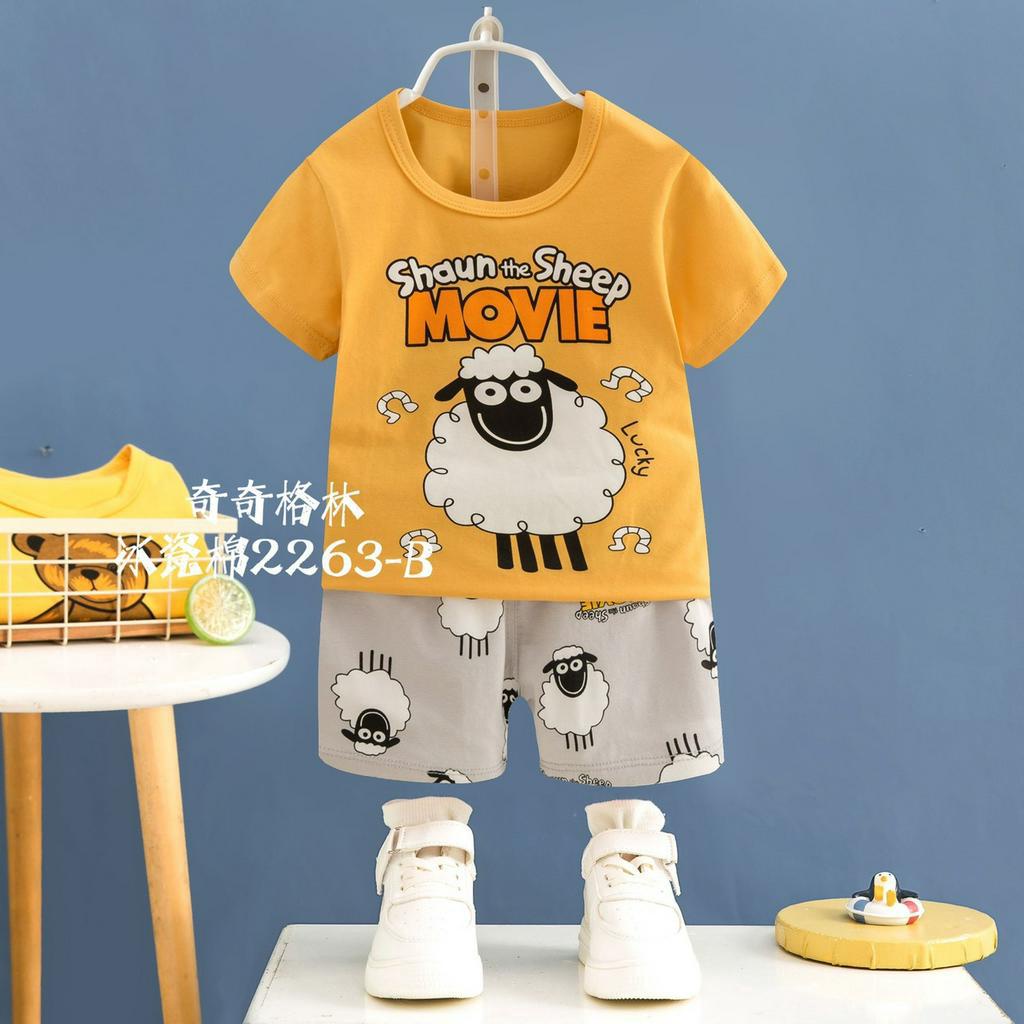 (Xả kho ) Đồ bộ quảng châu cho bé- Bộ cotton cộc tay cho bé trai 8-10kg