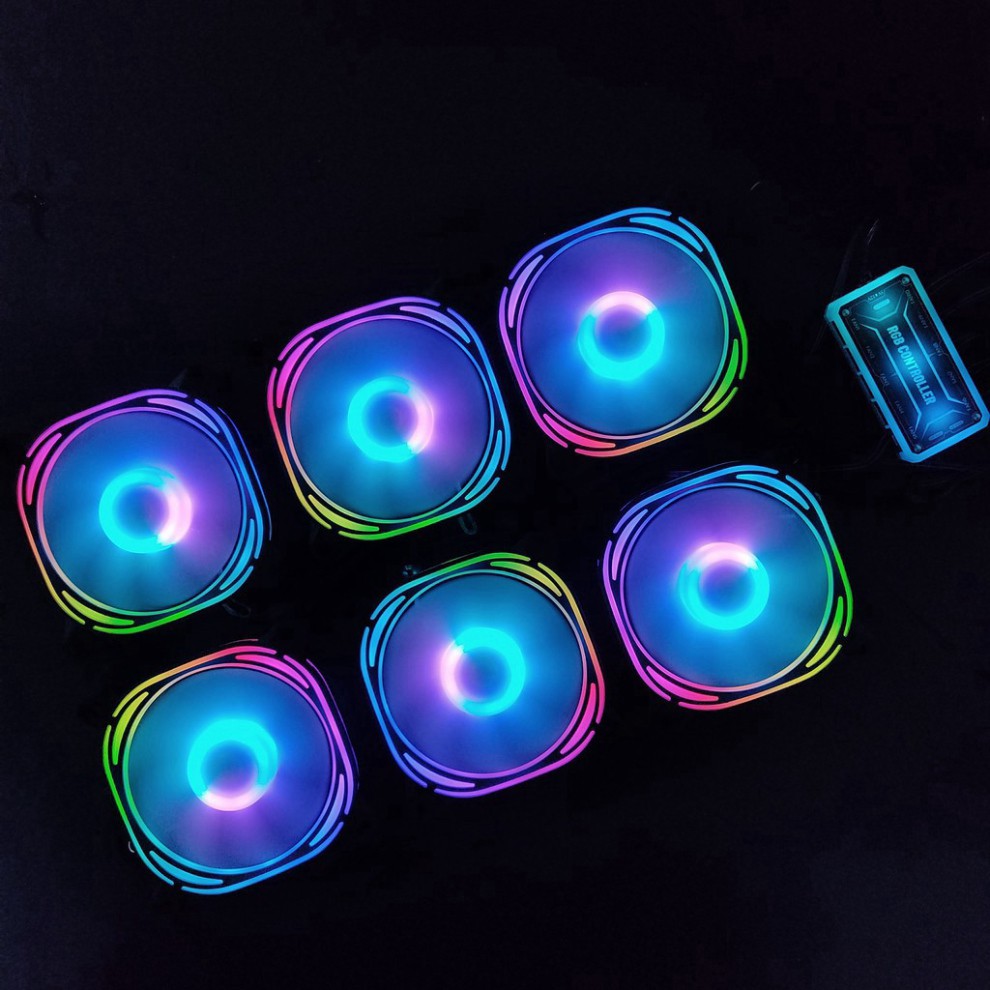 💥  [Mua bộ 6 tặng thêm 1 Fan] Bộ 6 Quạt Tản Nhiệt, Fan Case KNC Z Led RGB đồng bộ màu Hub Fan Coolmoon