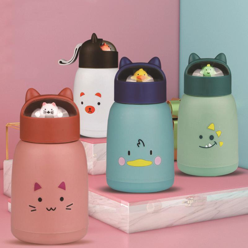 Bình Đựng Nước Thủy Tinh Bọc Silicon Cách Nhiệt Thời Trang Mới MeoMeo Happy Home 1977