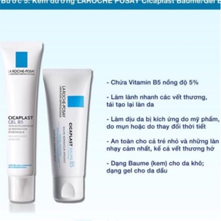 Kem phục hồi da laroche posay B5 gel / cream baume