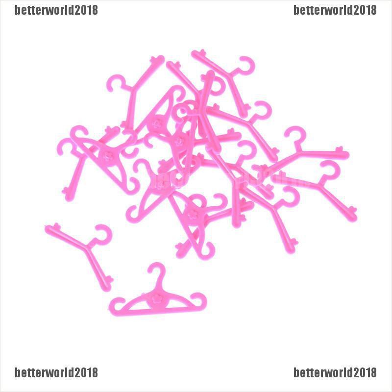 Set 20 Móc Treo Quần Áo Màu Hồng Dành Cho Búp Bê Barbie