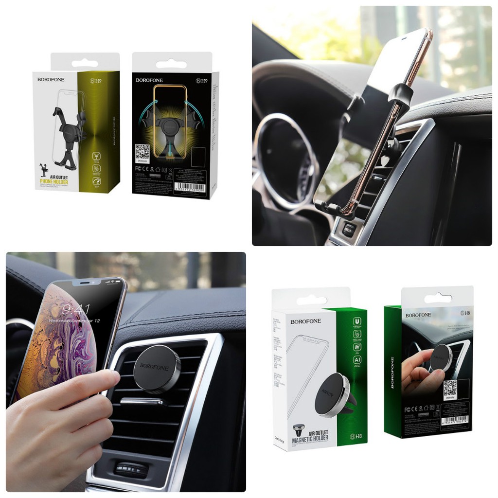 [FREESHIP] GIÁ ĐỠ ĐIỆN THOẠI KHE MÁY LẠNH XE HƠI BOROFONE BH9, BH8