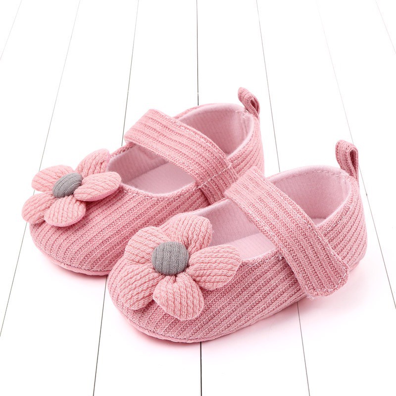 Giày tập đi đính hoa xinh dành cho bé gái 0-18M