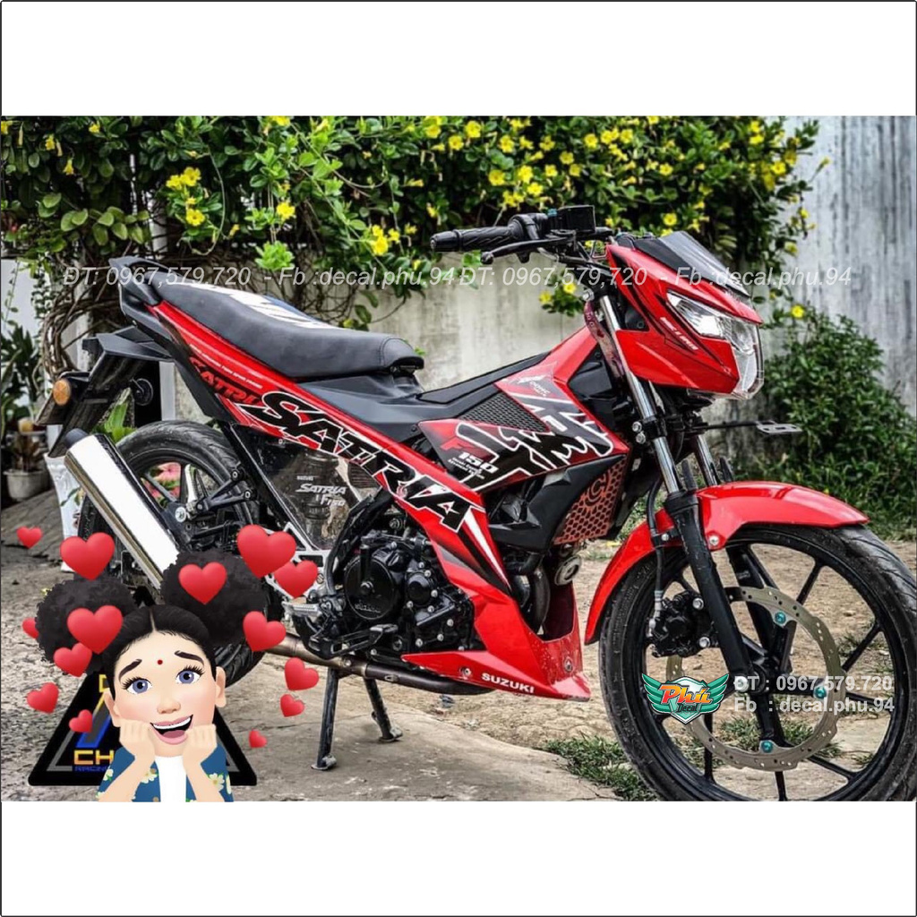 Tem Rời Satria đỏ hayabusa (J)