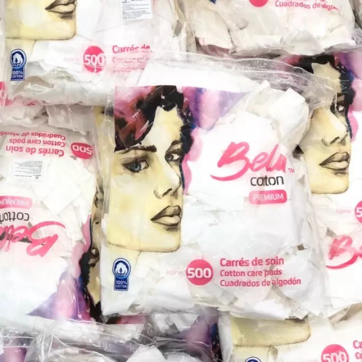 Bông tẩy trang Bella Cotton Premium 500 miếng