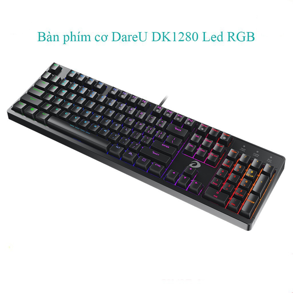 [Giảm giá thần tốc] Bàn phím cơ Gaming Dareu EK1280 - Mã cũ DK1280 - Led RGB - Bảo hành 24 tháng