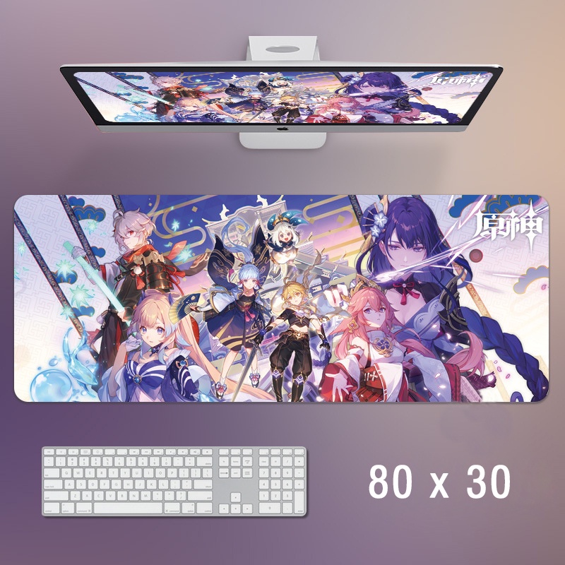 Lót chuột genshin impact cỡ lớn 80x30 chuyên game chống trơn trượt siêu bền siêu rẻ
