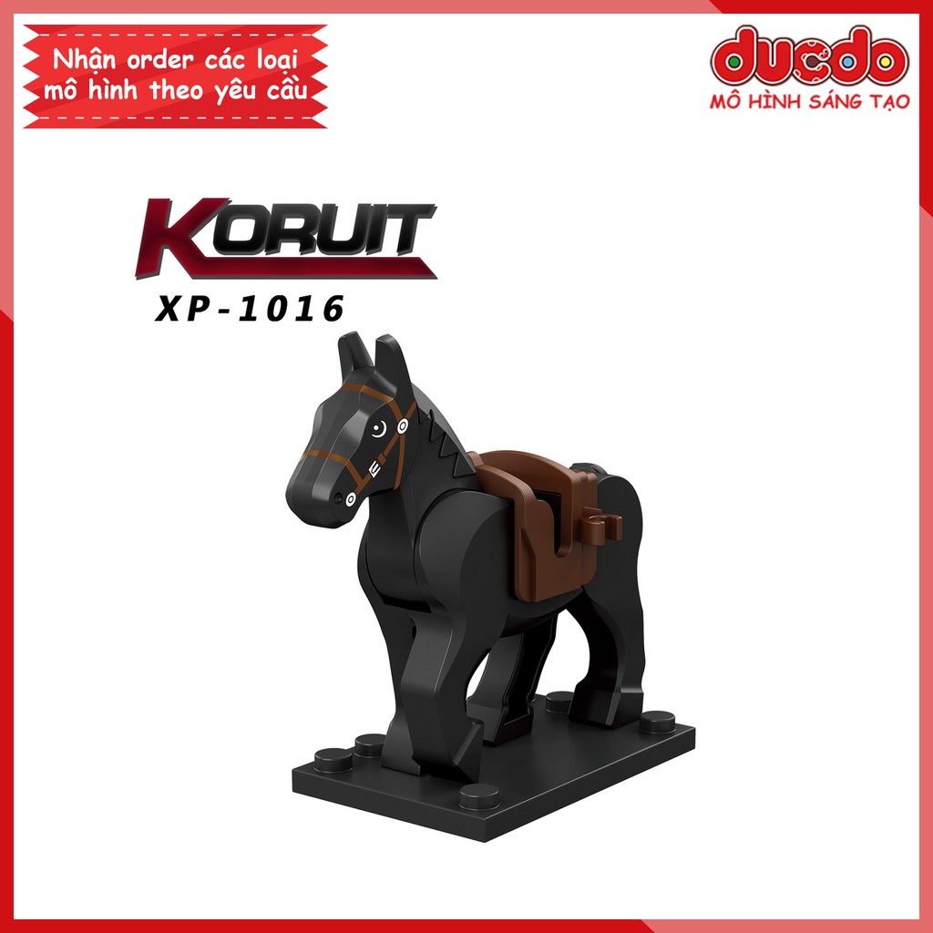 Minifigures ngựa chiến cho lính - Đồ chơi Lắp ghép Xếp hình Mini trung cổ Koruit KT XP1011-1016