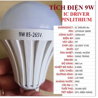 Bóng đèn LED tích điện 15w