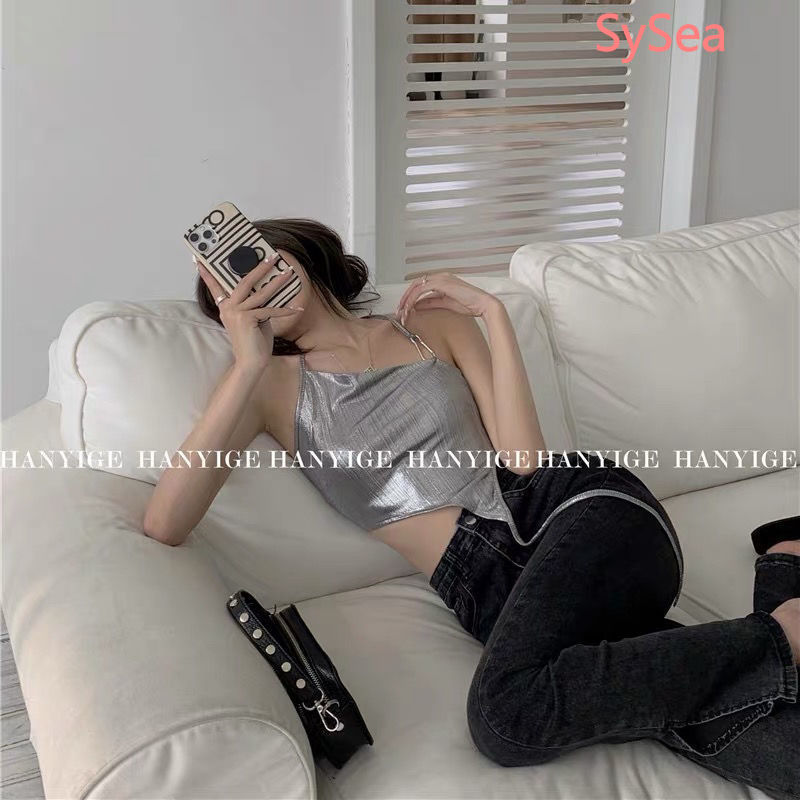 Áo yếm màu trơn phong cách quyến rũ cho nữ