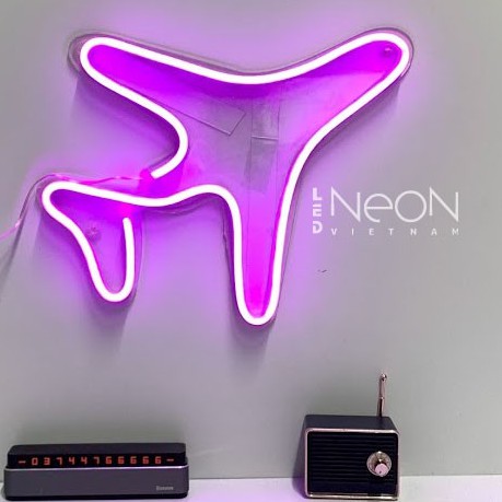 Đèn NeonSign | Máy Bay | Kích Thước 25x25cm | Quà Tặng Trang Trí Cực Chất , Siêu Sáng & Tiết Kiệm Điện Với Led 12v