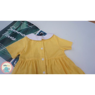 Đầm babydoll linen cổ Peter Pan