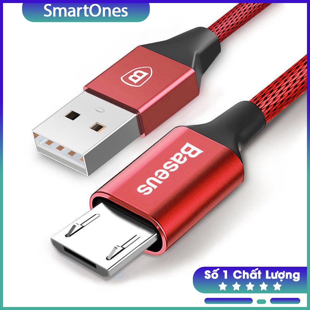 Cáp sạc Baseus Micro USB (1.5m, 2A, Quick charge 3.0) Yiven Series cho Samsung/ Xiaomi/ Oppo/ Asus/ Huawei ...