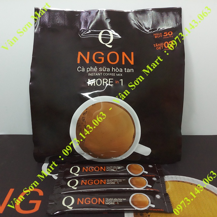 Thùng cà phê sữa Ngon Trần Quang 10 bịch lớn 1.04Kg (52 gói dài * 20g)