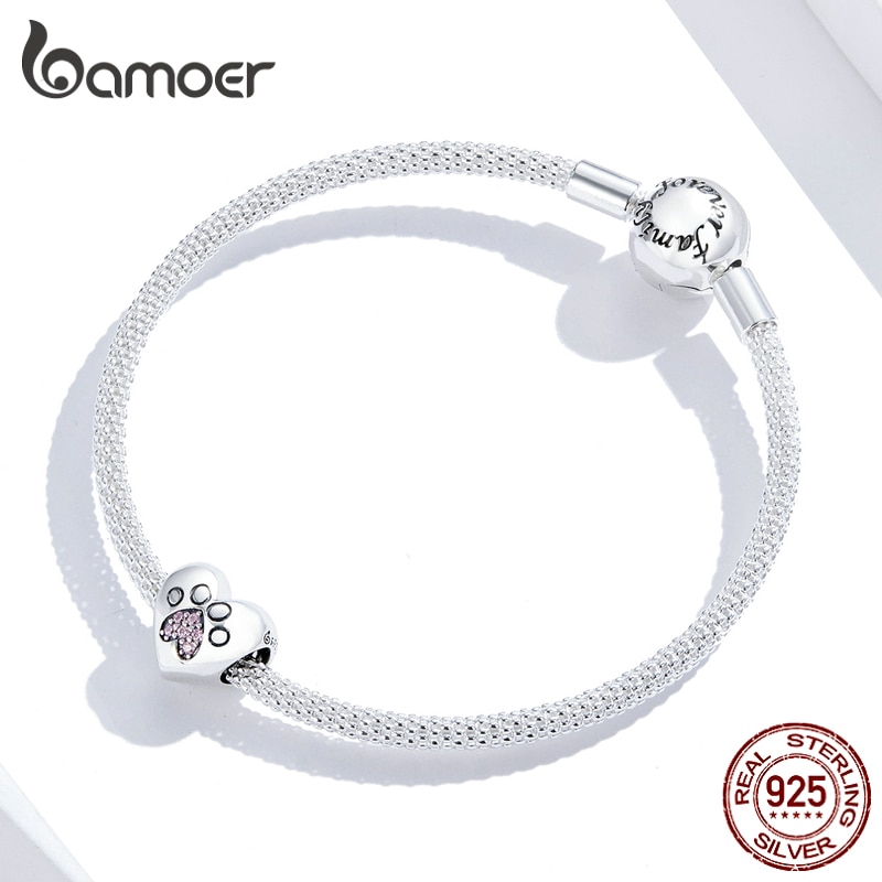 Hạt Phụ Kiện Bamoer bạc Thiết Kế Thời Trang Trang Trí Vòng Tay