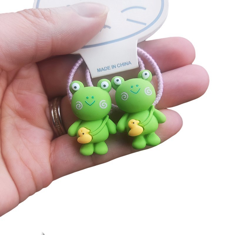 Set 2 Dây Cột Tóc Hình Chú Hổ Dễ Thương Cho Bé Gái