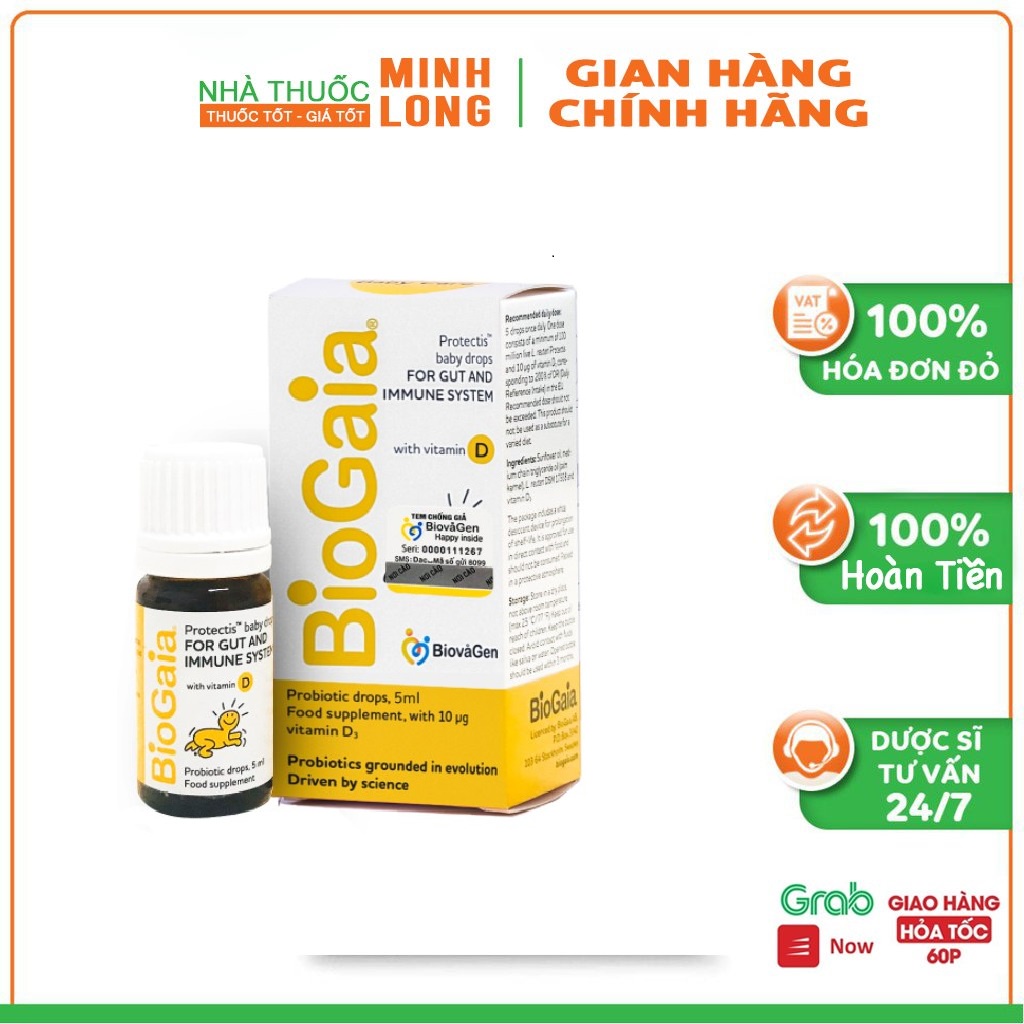 BioGaia Protectis Baby Drops 5ml - Men vi sinh cho trẻ sơ sinh ✅ ( Hàng Chính Hãng, Công Ty Nhập Khẩu )