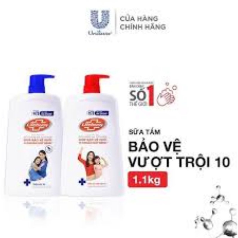 Sữa tắm Lifebuoy Giúp Bảo Vệ Khỏi 99.9% vi khuẩn Chai 1.1kg