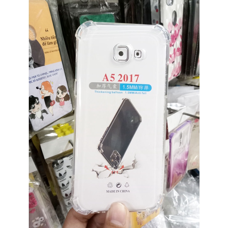 Ốp lưng Điện thoại Samsung Galaxy A5 (2017) trong suốt silicon bền dẻo 4 cạnh chống sốc chất lượng
