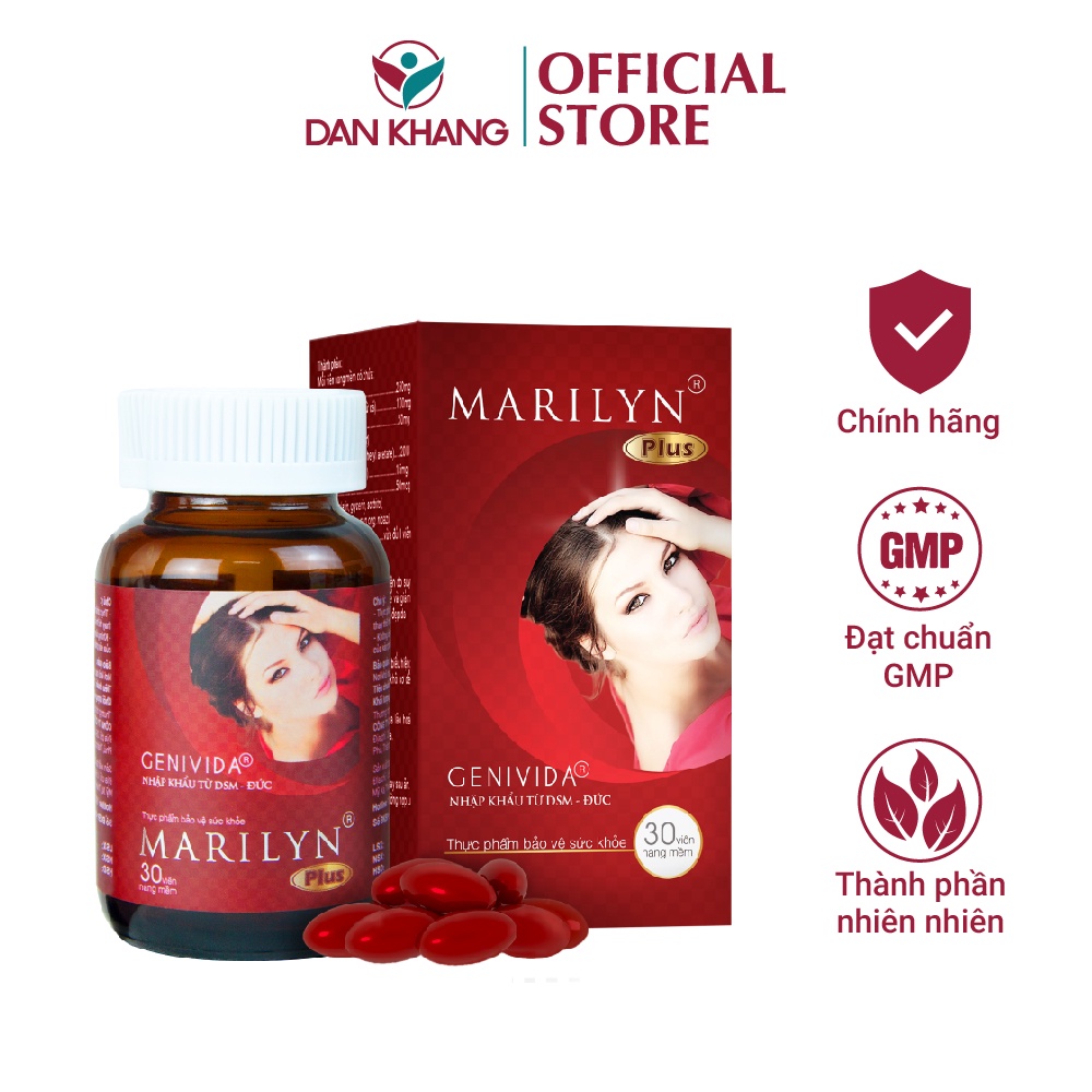[Giảm Khô Hạn - Tăng Sinh Lý Nữ] Viên Uống Marilyn Plus Giúp Cân Bằng Nội Tiết Tố Cải Thiện Sinh Lý Nữ - Hộp 30 Viên