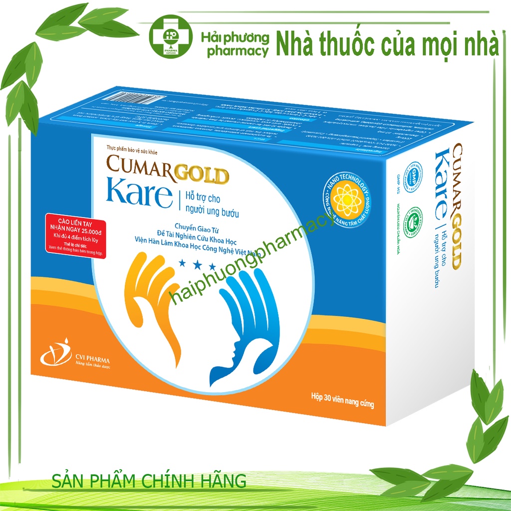 Cumargold kare 30 viên - hỗ trợ nâng cao thể trạng đồng thời giảm nguy cơ măc ung bướu