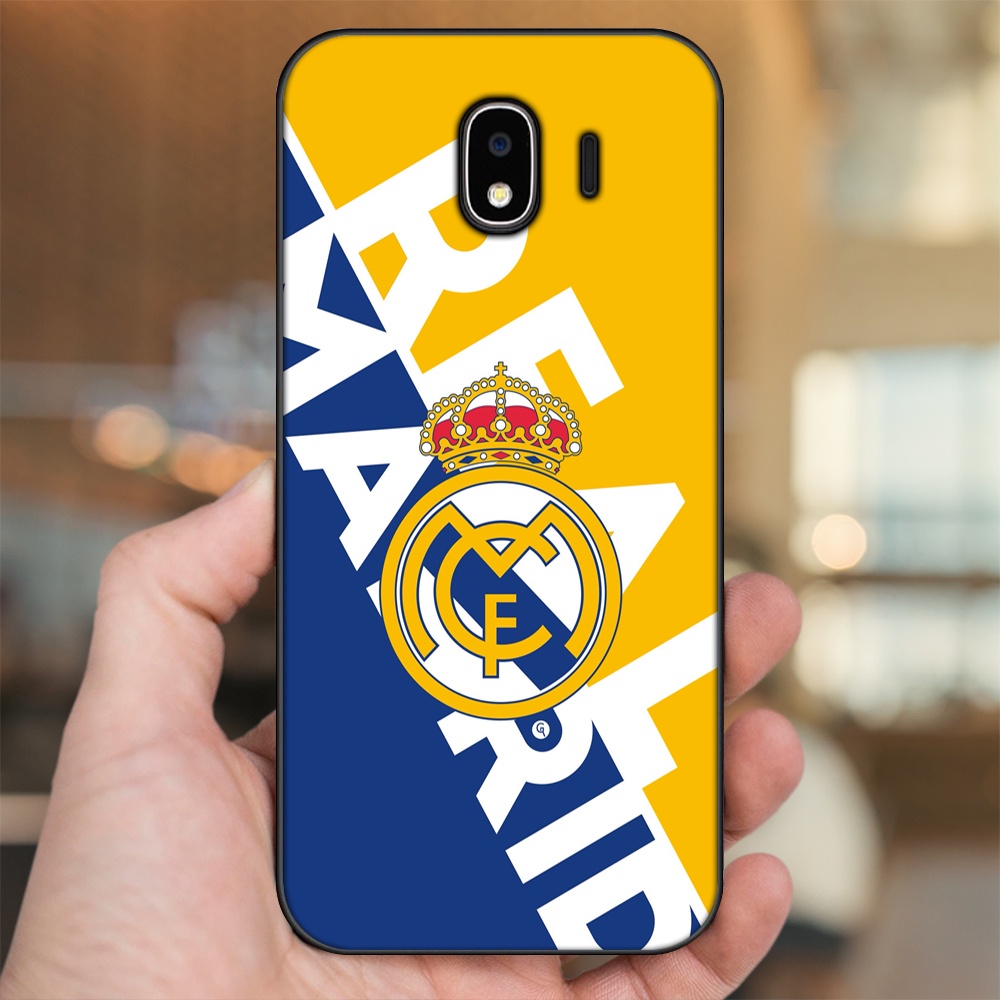 Ốp lưng Samsung J4 viền đen in hình Real Madrid