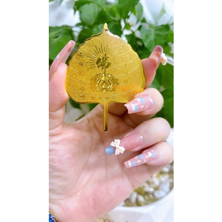 Lá bồ đề mạ vàng mẫu mới 2022 vàng 24k