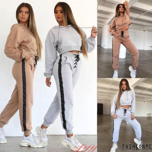 Hy. - Áo Hoodie Kaki Và Xám Dây Rút Phong Cách Thể Thao Cho Nữ