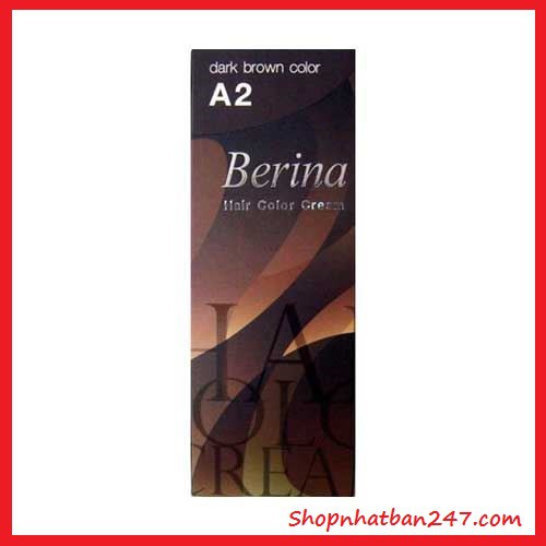 [Giá tốt] Thuốc Nhuộm tóc Thái Lan Berina A2 màu nâu hạt dẻ - 100% Authentic - Chính hãng