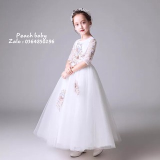 (SIÊU SALE) ĐẦM TRẮNG DÀI TAY LỬNG CAO CẤP