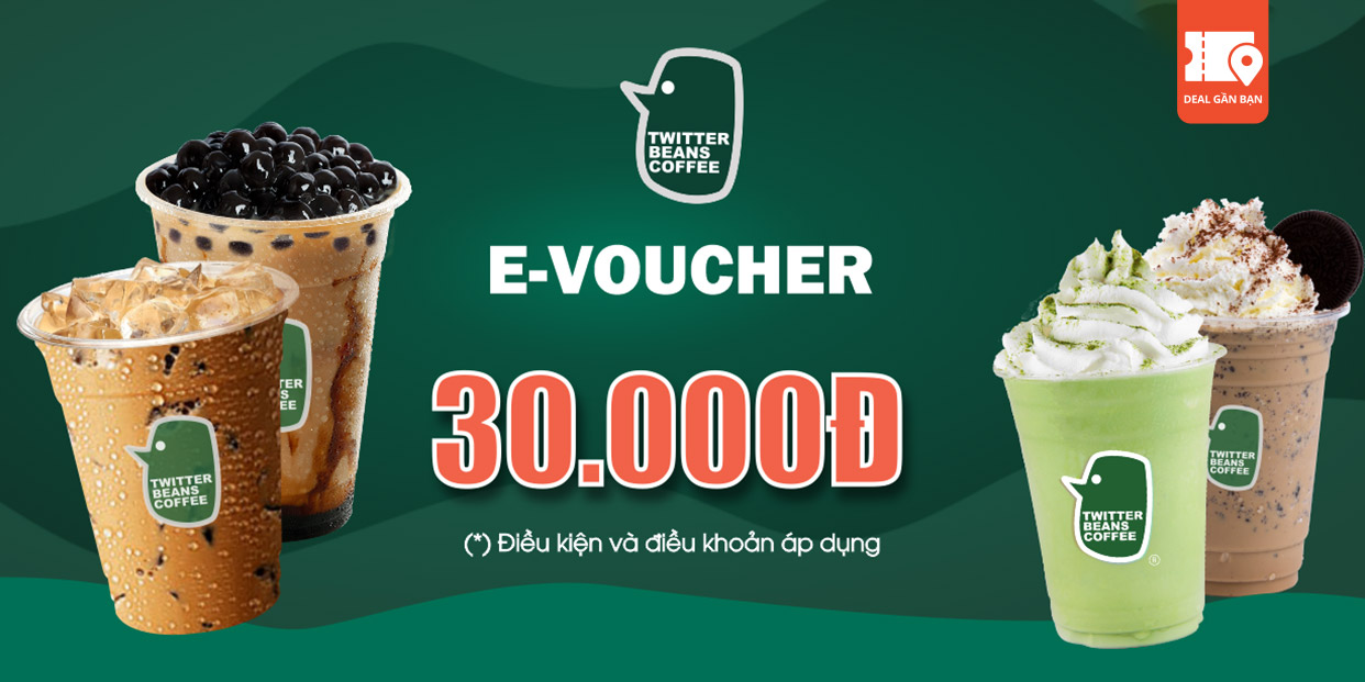 E-Voucher Twitter Beans Coffee Hà Nội trị giá 30.000đ