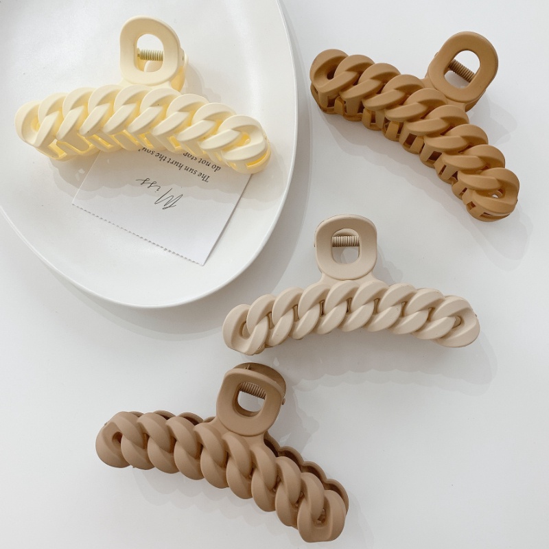 Kẹp Tóc Hình Cá Mập Màu Nhám Đơn Giản Phong Cách Hàn Quốc