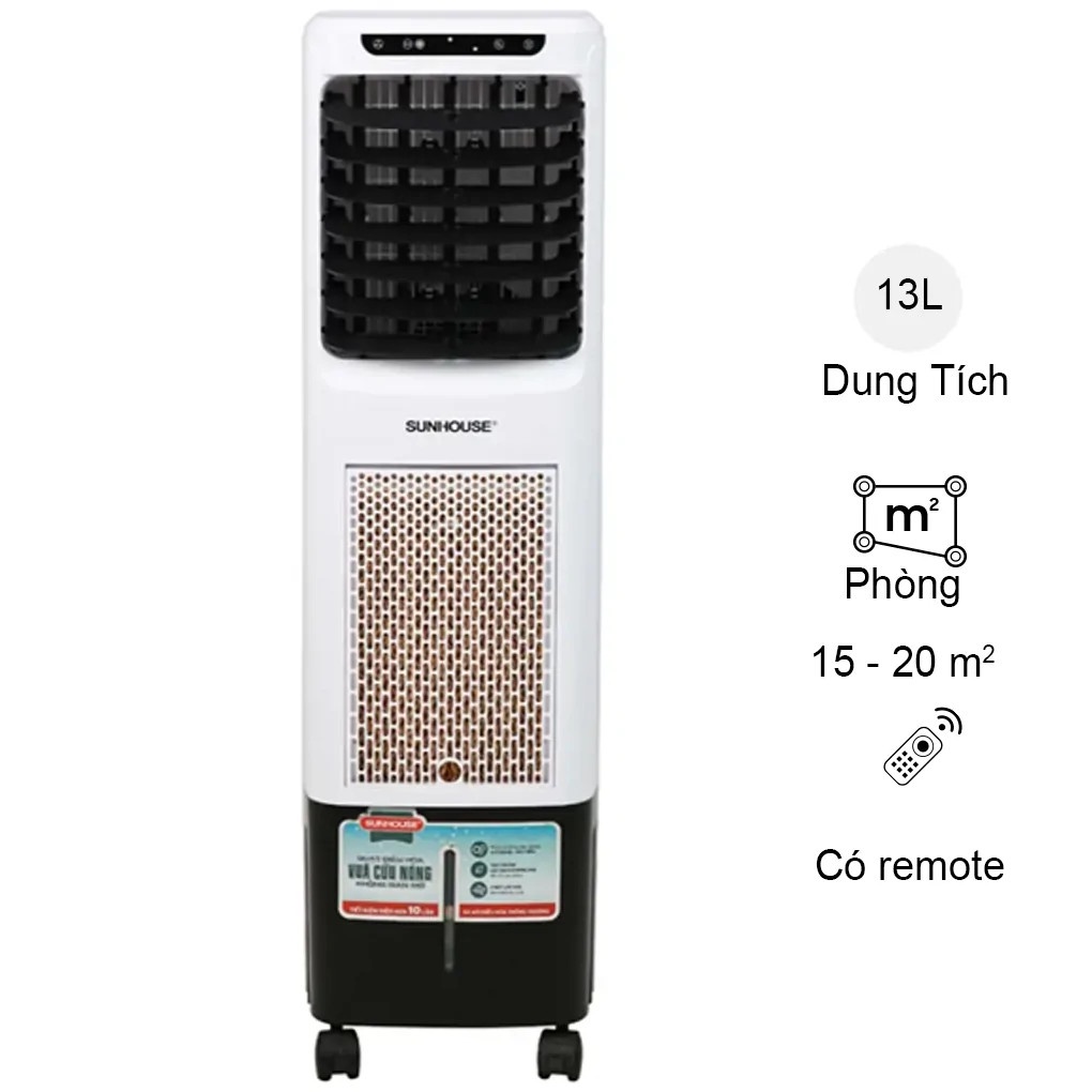 Quạt điều hòa Sunhouse SHD7713, máy làm mát không khí, quạt hơi nước - Bảo hành chính hãng toàn quốc