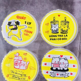 Cuộn keo dán màng ly trà sữa mẫu 822 mẫu cuộn màng ép ly