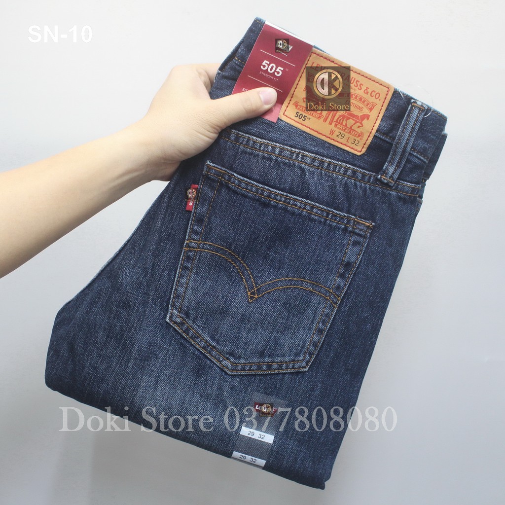 Quần Jean Ống Suông Nam 505 Nhiều Màu, Quần Jean Nam Ống Rộng Vải Không Co Giãn, DOKI