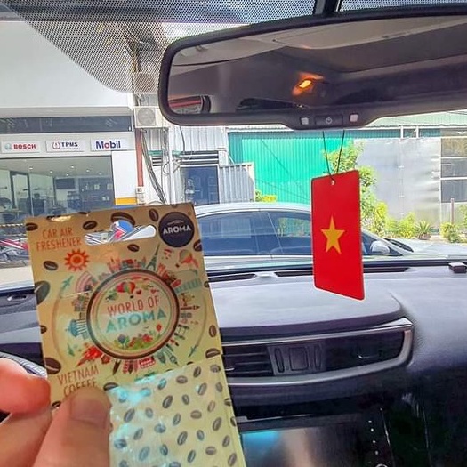 Lá thơm treo xe hương cà phê - Cờ Việt Nam bản giới hạn