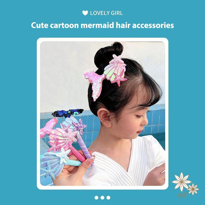Kẹp Tóc Đuôi Nàng Tiên Cá Dễ Thương Cho Bé Gái