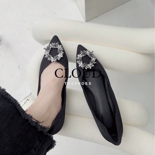 Giày búp bê đính khoá hạt